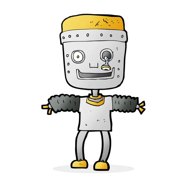 Desenho animado ilustração de robô — Vetor de Stock