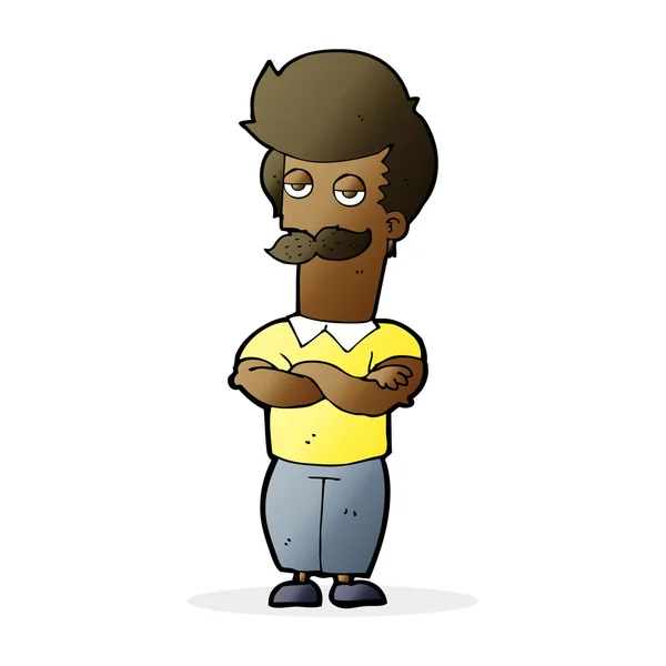 Cartoon snor spier man — Stockvector