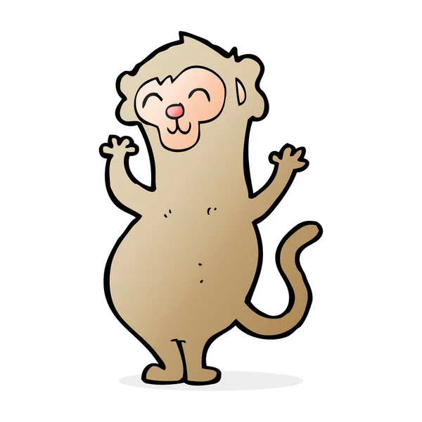 Cartoon illustration of monkey — Stock Vector