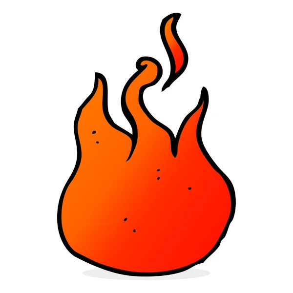 Cartoon illustration of flame symbol — Stock Vector
