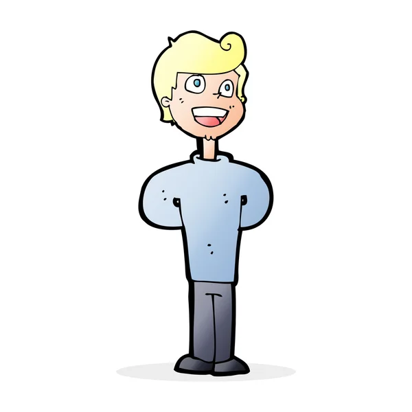 Cartoon lycklig man — Stock vektor