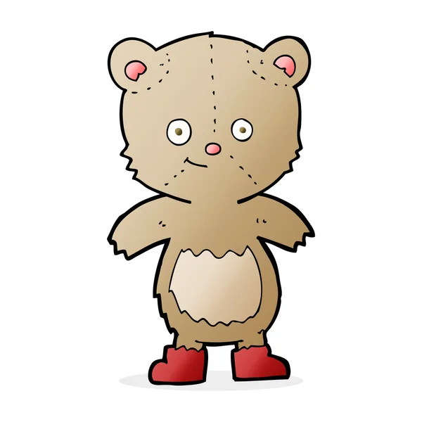 Dibujos animados lindo oso de peluche — Vector de stock