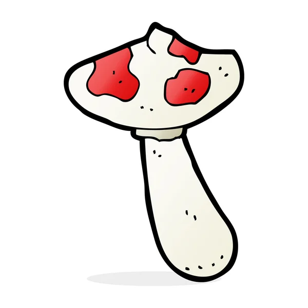 Cartoon illustration of toadstool — Stock Vector