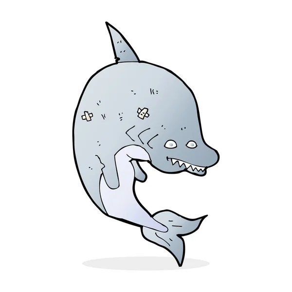 Illustration de dessin animé de requin — Image vectorielle