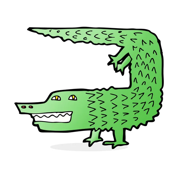 Desenhos animados ilustração de crocodilo — Vetor de Stock