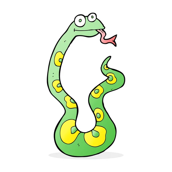 Ilustración de dibujos animados de serpiente — Vector de stock