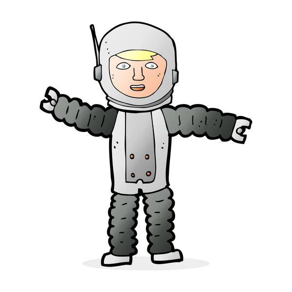 Ilustración de dibujos animados de astronauta — Vector de stock
