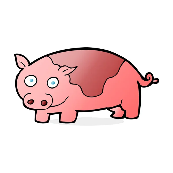 Illustrazione cartone animato di maiale — Vettoriale Stock