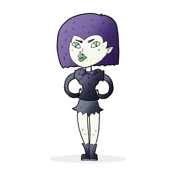 Chica vampiro de dibujos animados — Archivo Imágenes Vectoriales