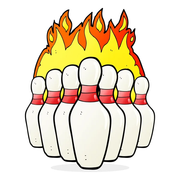 Desenhos animados skittles flamejantes — Vetor de Stock