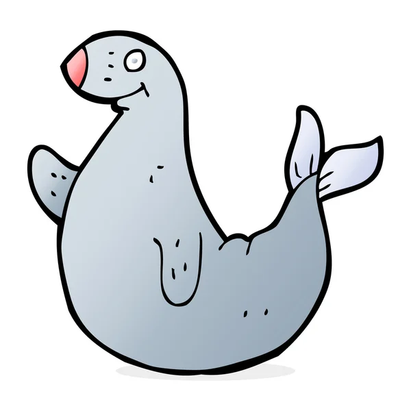 Cartoon illustration of  seal — Stock Vector