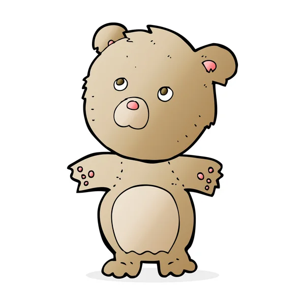 Cartoon funny teddy bear — Stock Vector