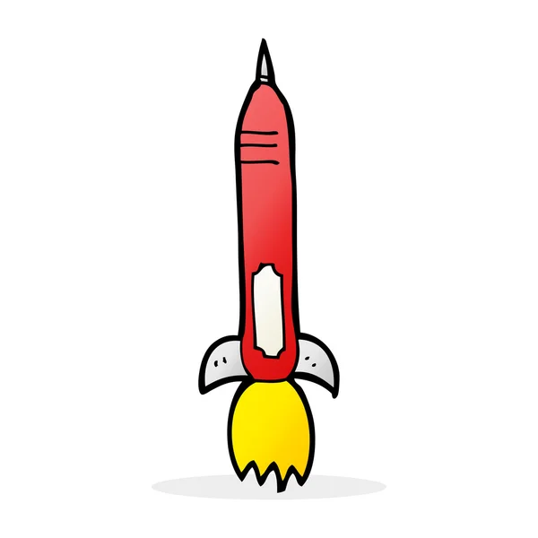 Мультфильм иллюстрация ракеты — стоковый вектор