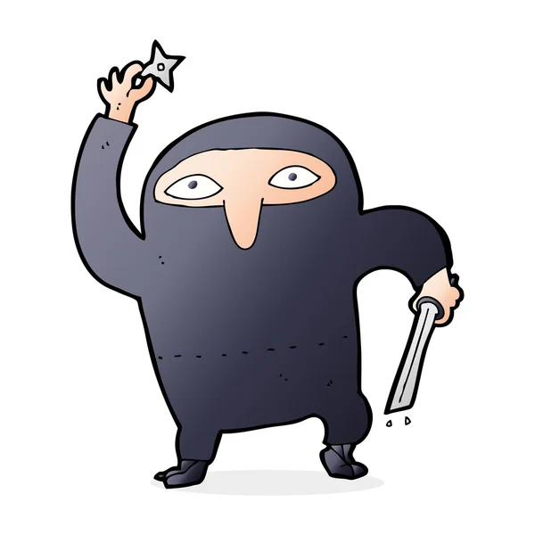 Ilustracja kreskówka Ninja — Wektor stockowy