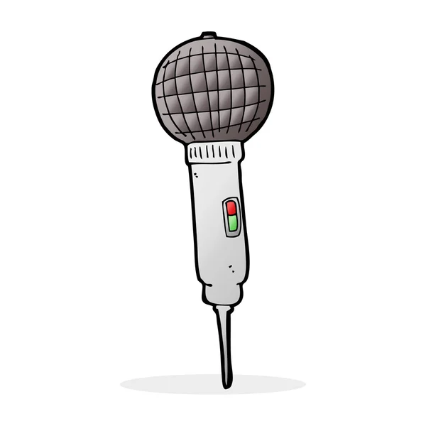 Illustration de bande dessinée de microphone — Image vectorielle