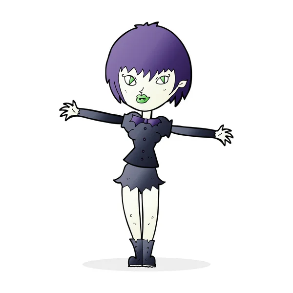 Cartoon ragazza vampiro — Vettoriale Stock