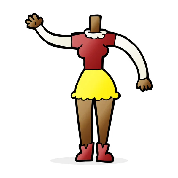 卡通女性身体（添加图片或混合和匹配卡通）) — 图库矢量图片