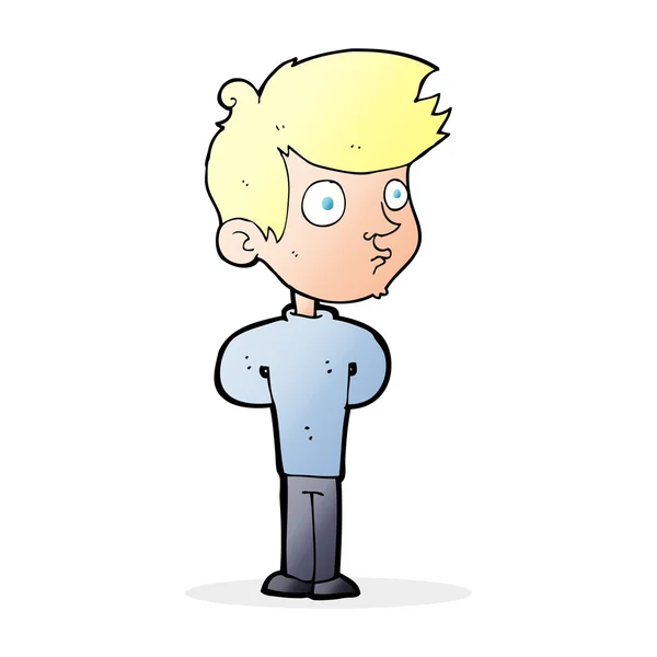 Cartoon jongen staringcartoon jongen staren — Stockvector