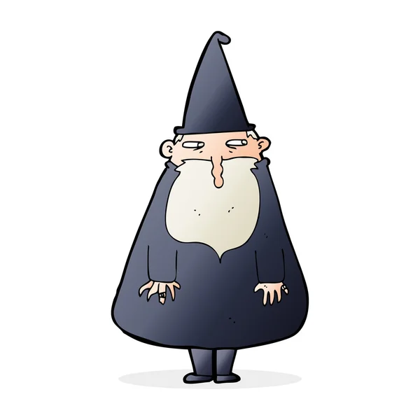 Cartoon illustration of wizard — Stock Vector