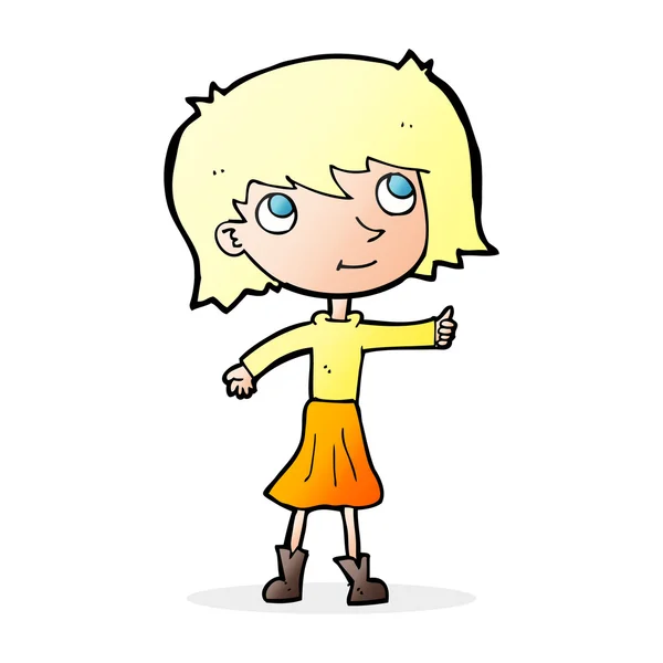 Cartoon gelukkig meisje — Stockvector