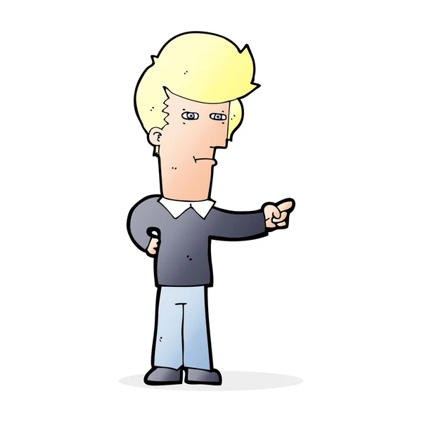 Cartoon man wijzen — Stockvector