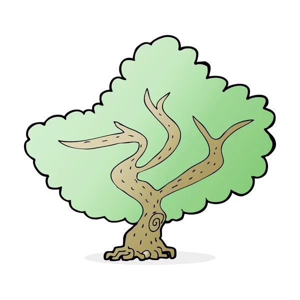 Мультяшная иллюстрация дерева — стоковый вектор