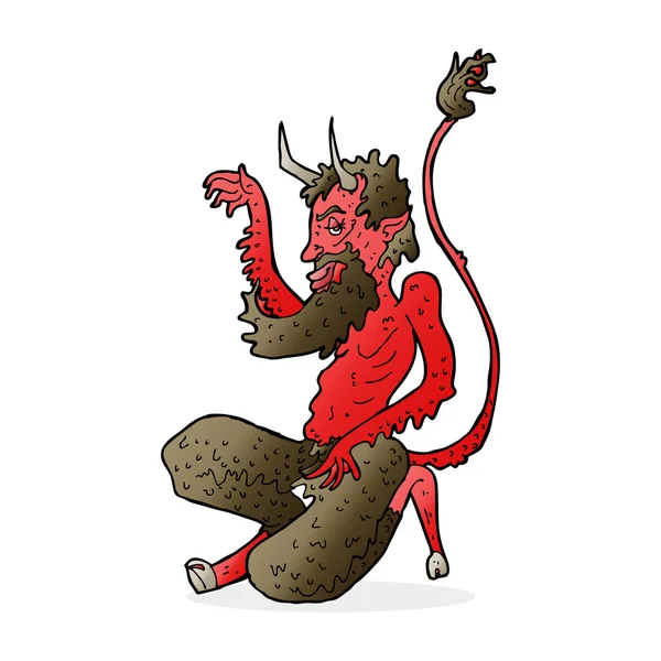 Desenho animado diabo tradicional — Vetor de Stock
