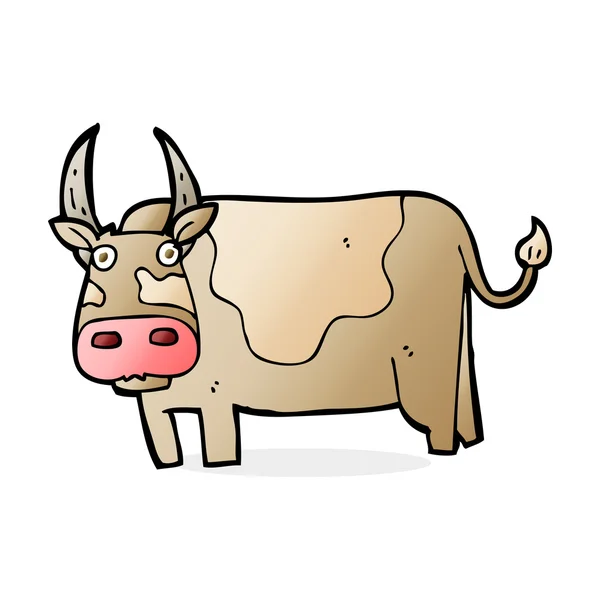 Ilustración de dibujos animados de toro — Vector de stock