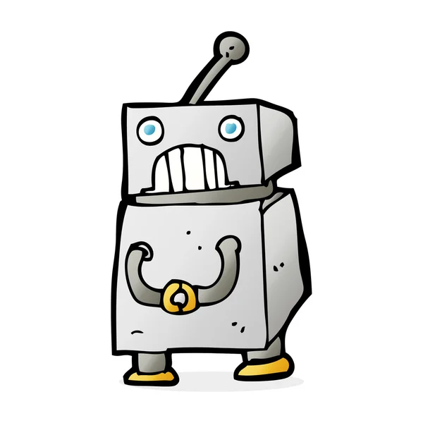 Ilustración de dibujos animados de robot — Vector de stock