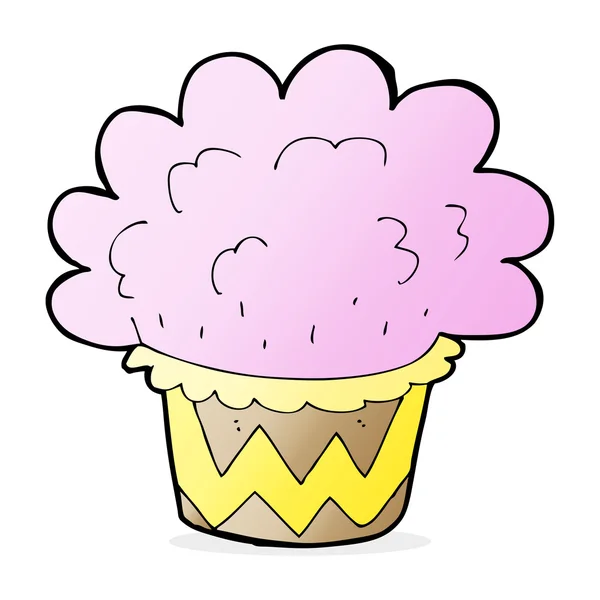 Cartoon illustration of cupcake — Stock Vector