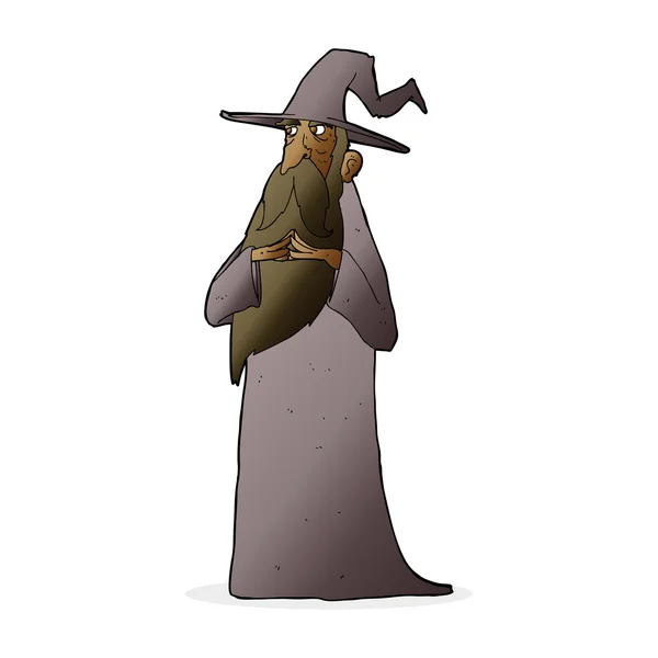 Cartoon illustration of  wizard — Stock Vector