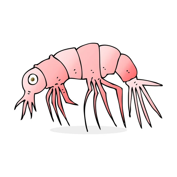 Cartoon illustration of shrimp — Stock Vector