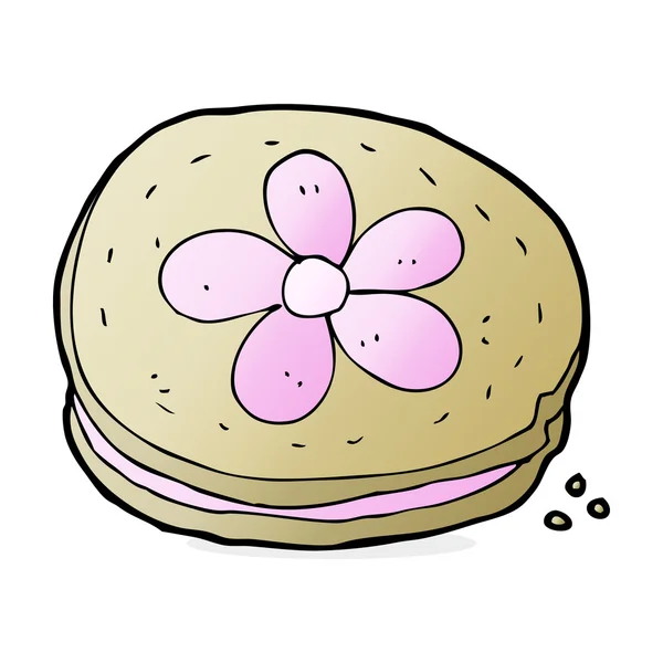 Desenho animado ilustração de biscoito — Vetor de Stock