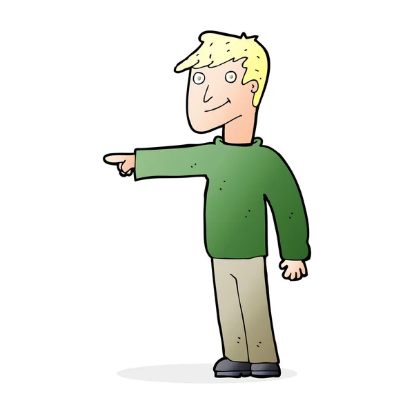 Cartoon man wijzen — Stockvector