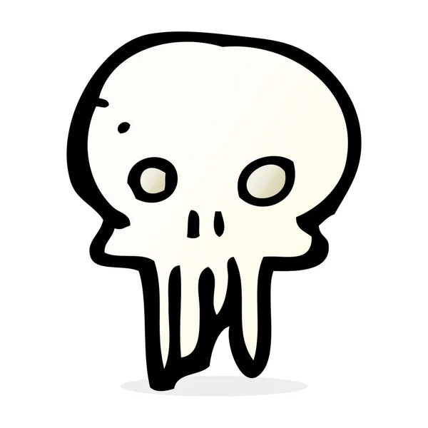 Desenho animado assustador símbolo do crânio — Vetor de Stock
