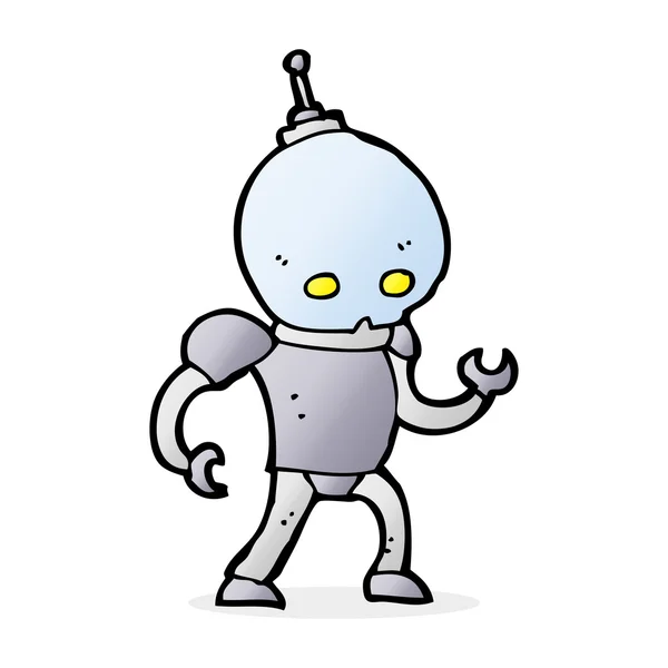 Robot alienígena de dibujos animados — Vector de stock