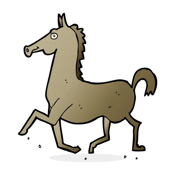 Desenho animado ilustração de cavalo — Vetor de Stock