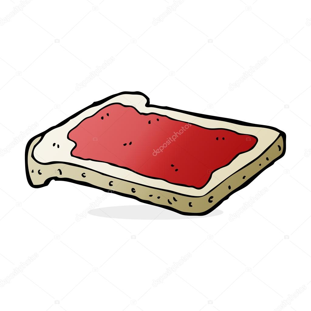 Cartoon jam on toast Stock Vector Image by ©lineartestpilot 101871684