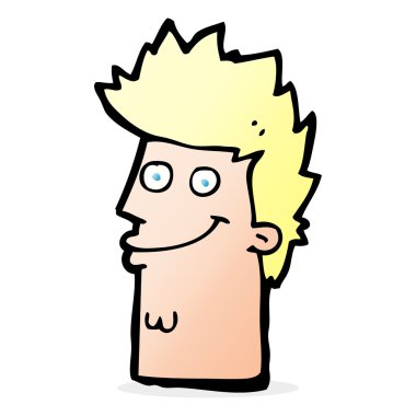 Çizgi film mutlu adam yüzü