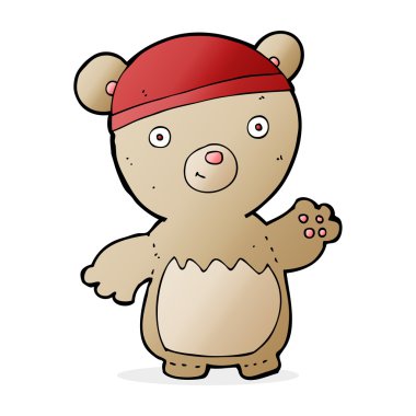 çizgi film oyuncak ayı giyiyor şapka