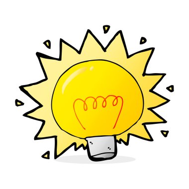 çizgi film elektrik ampulü