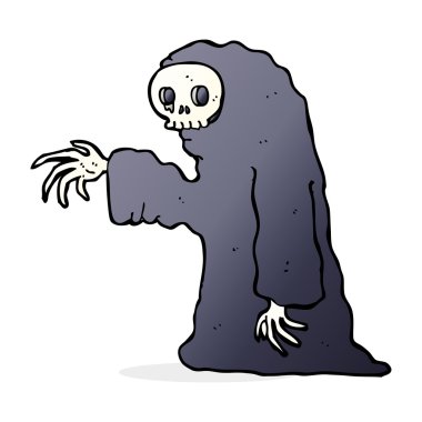 Çizgi film, ürkütücü cadılar bayramı kostümü.