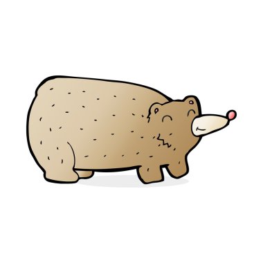 Komik çizgi film ayısı