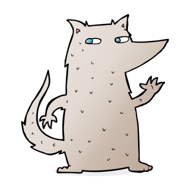 çizgi film kurt sallayarak