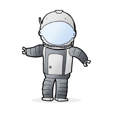 astronot karikatür çizimi