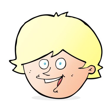 çizgi film mutlu çocuk yüzü