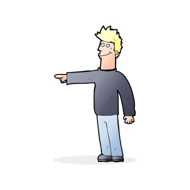 Çizgi filmdeki mutlu adam.