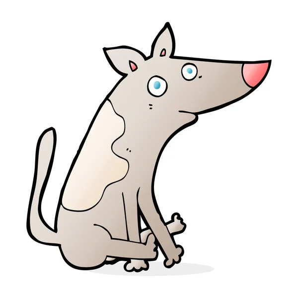 Ilustración de dibujos animados de perro — Vector de stock