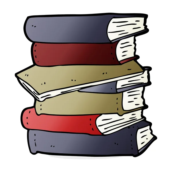 Pile de livres de dessin animé — Image vectorielle