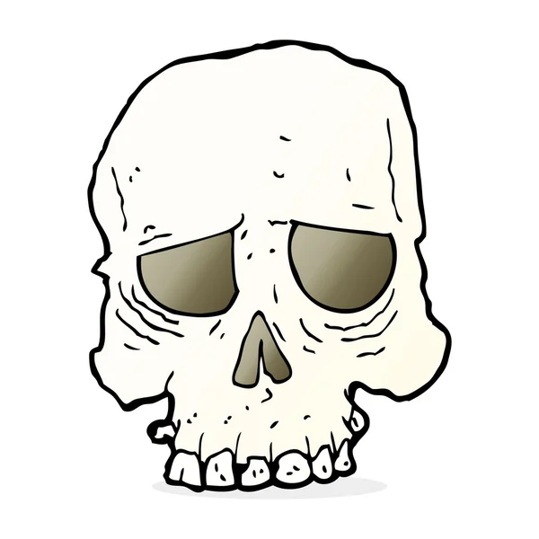 Calavera espeluznante de dibujos animados — Archivo Imágenes Vectoriales